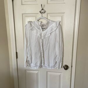 LOFT Ruffle Trim Blouse